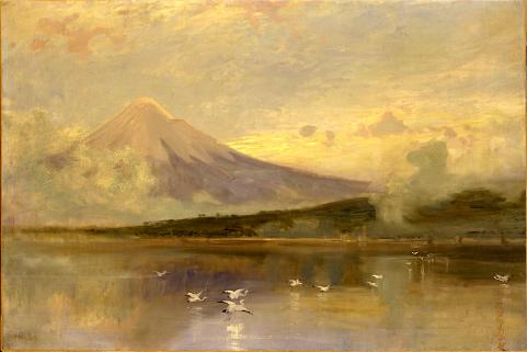 画像　アルフレッド・イースト「富士山」当館蔵