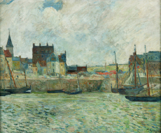 画像　ポール・ゴーギャン「ディエップの港」1885年　マンチェスター市立美術館蔵