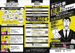 特殊詐欺加担防止リーフレット