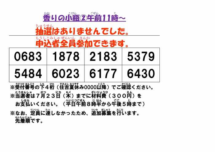 画像 香りの小瓶2 当選者