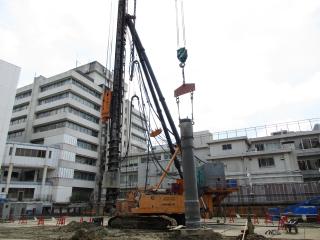 令和3年6月基礎杭設置の様子の写真