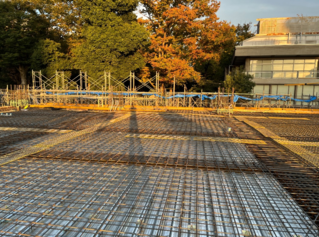 2階床の配筋作業