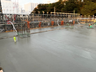 2階床のコンクリート打設