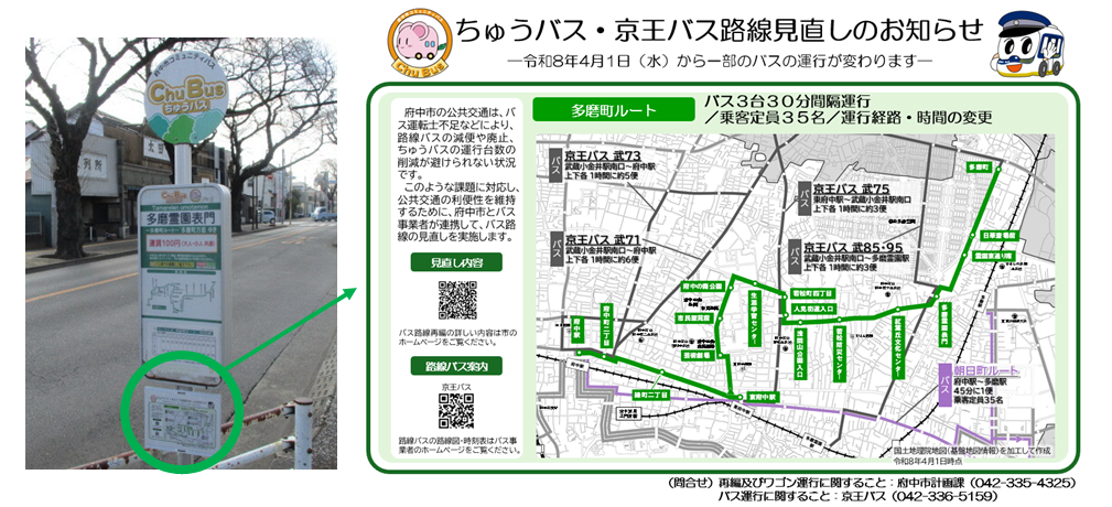 バス停への掲示物