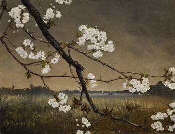 高橋由一　墨水桜花輝耀の景