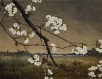 高橋由一　墨水桜花輝耀の景
