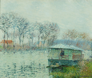 画像　ギュスターヴ・ロワゾー「ポール=マルリ近くのセーヌ川」1903年　マンチェスター市立美術館蔵
