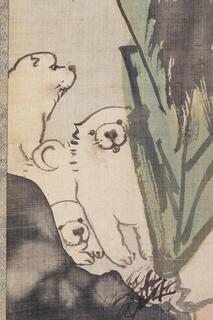 長沢蘆雪 寒山拾得図 部分