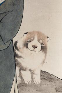 長沢蘆雪 童子に狗子図 部分