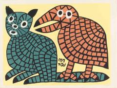画像　浅野竹二《猫と鳥》1977年　当館蔵