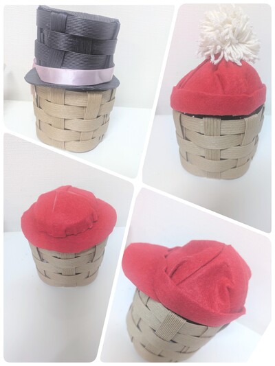 帽子付きのかご