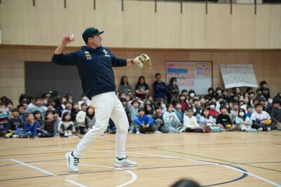 選手のデモンストレーション