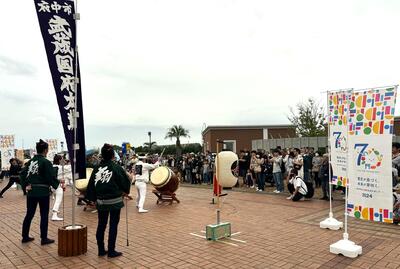 画像　武蔵国府太鼓の演奏