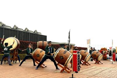 画像　武蔵国府太鼓の演奏