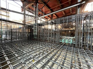 底盤の配筋作業