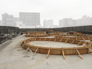 屋上テラスの植栽部分