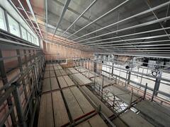 校舎棟3Ｆ教室天井LGS施工状況写真