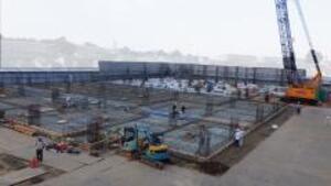 校舎棟の鉄筋工事写真