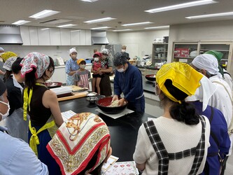 そば打ちの様子1