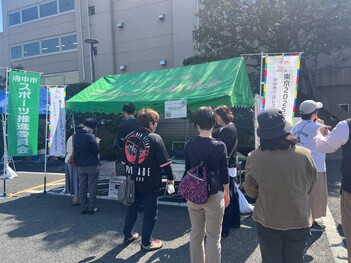 桜まつりブース出展の様子