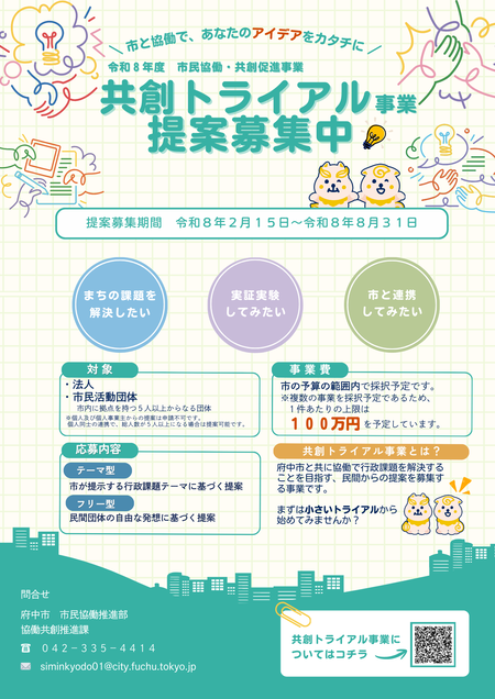 共創トライアル事業チラシ表面