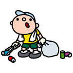 画像 イラスト 清掃をする人